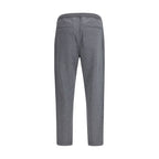 Gray Cotton Casual Pants