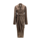 Brown Copper Casual Dress