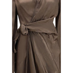 Brown Copper Casual Dress