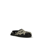 Black Calf Leather Bos Taurus Mules
