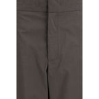 Gray Cotton Casual Pants