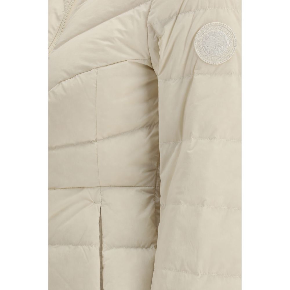 Beige Nylon Full-Length Jacket