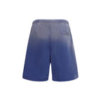 Blue Cotton Bermuda Shorts