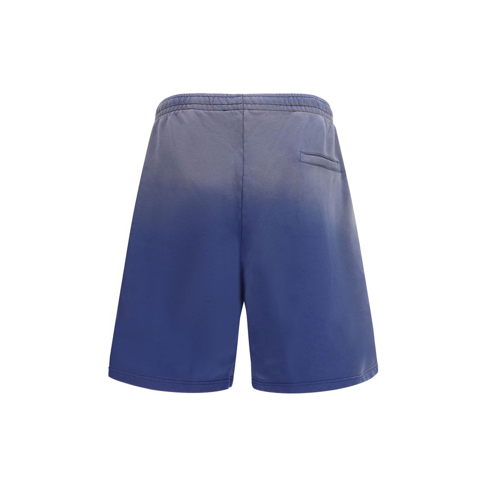 Blue Cotton Bermuda Shorts