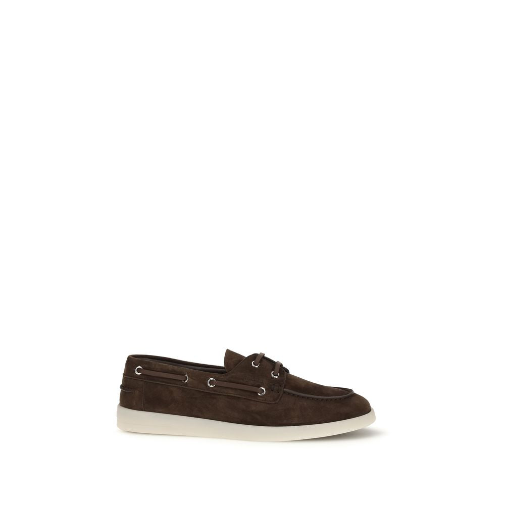 Brown Calf Leather Bos Taurus Slip-On Loafers