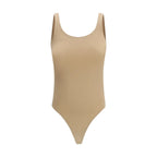 Beige Cotton Bodysuit