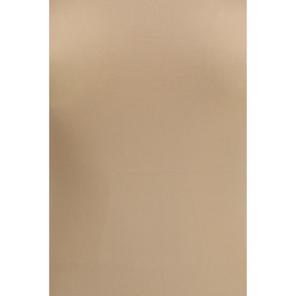 Beige Cotton Bodysuit