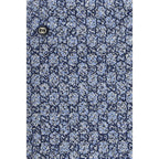 Blue Cotton Mini Skirt