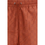 Orange Polyester Shorts
