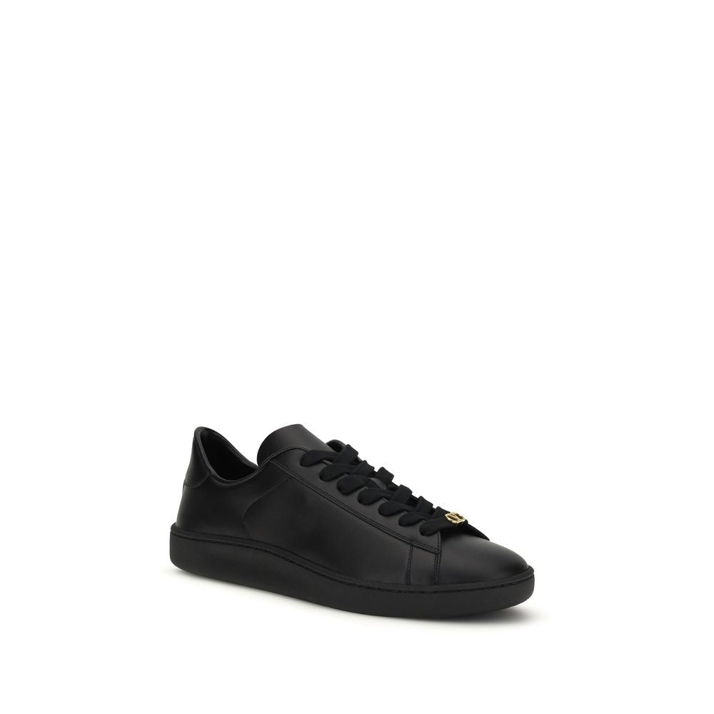 Black Calf Leather Bos Taurus Sneakers