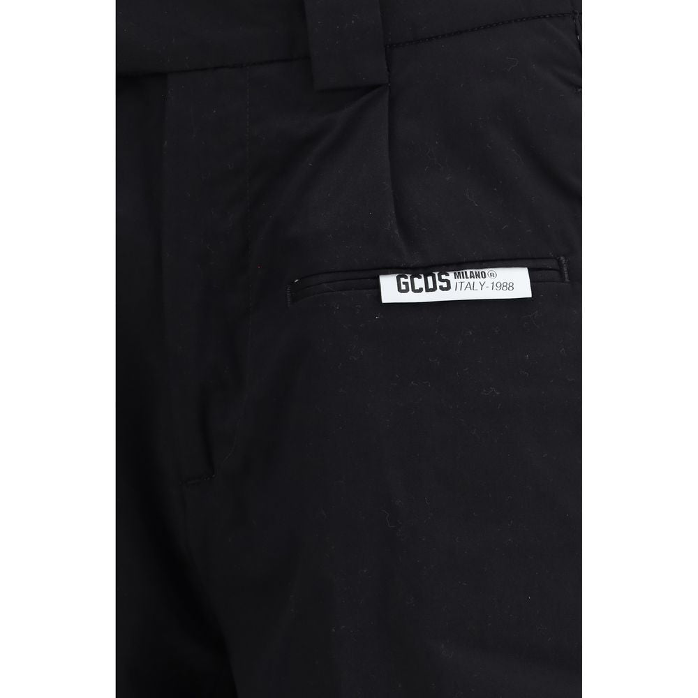 Black Cotton Bermuda Shorts