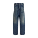 Blue Cotton Relaxed Fit Jeans