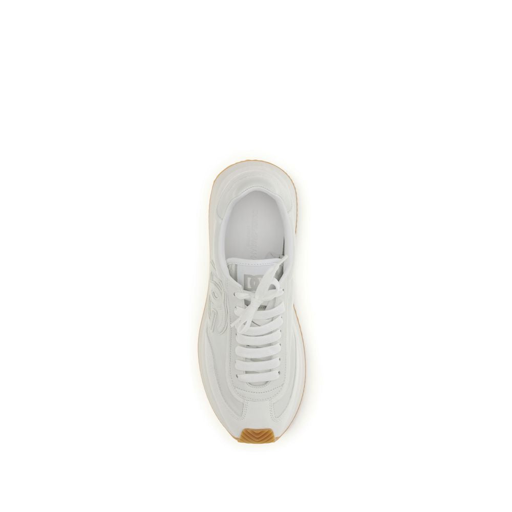 White Calf Leather Bos Taurus Athletic Sneakers