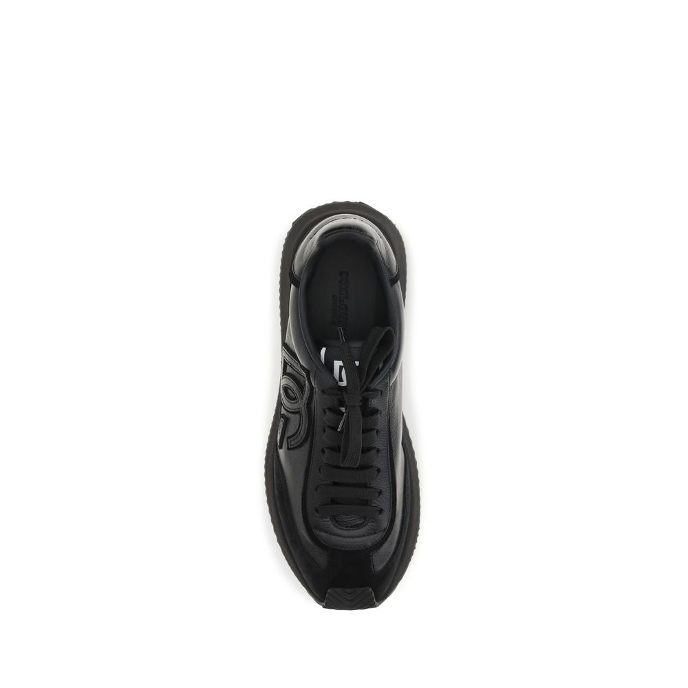 Black Calf Leather Bos Taurus Athletic Sneakers