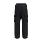 Black Cotton Cargo Pants