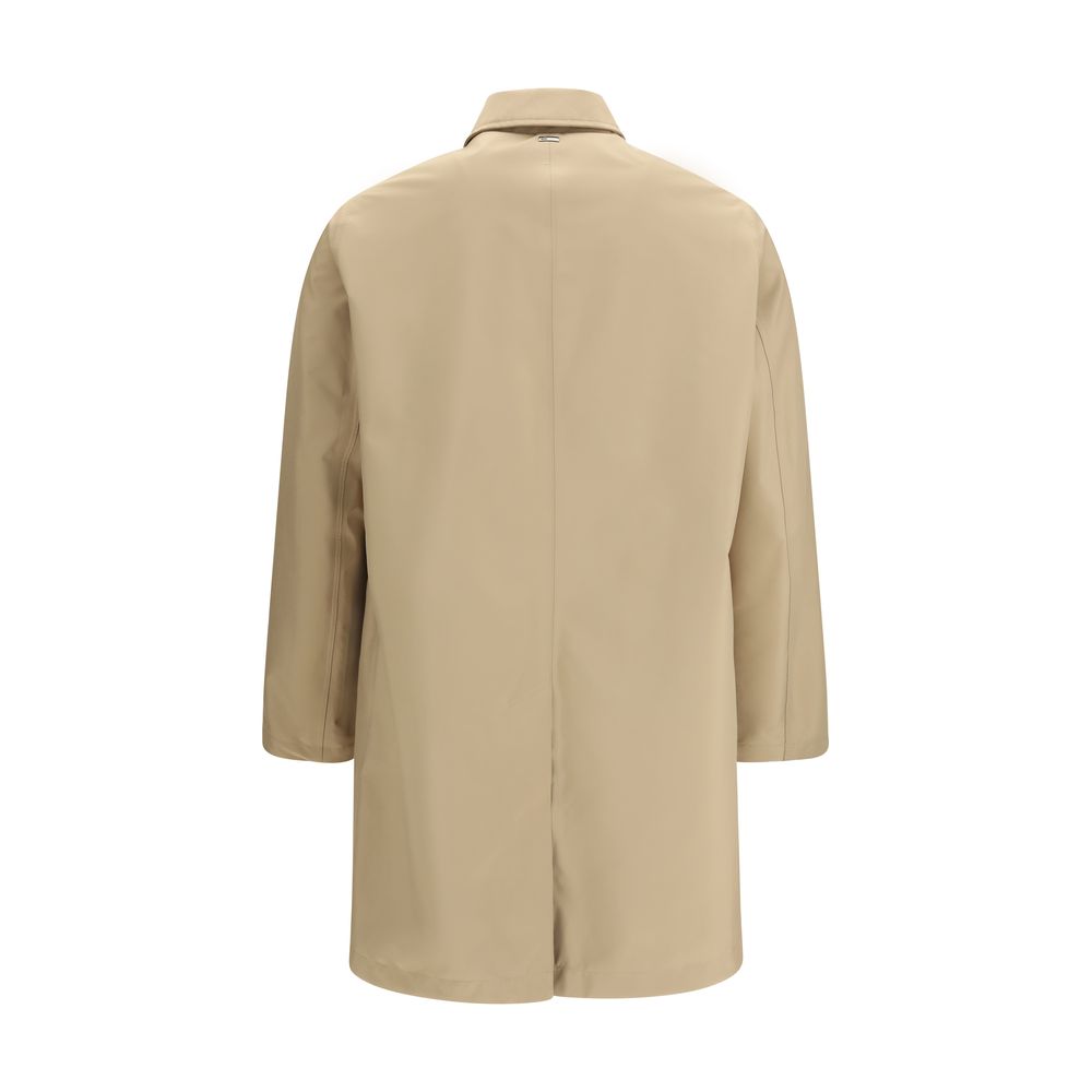 Beige Polyester Trench Coat