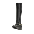 Black Calf Leather Bos Taurus Lace-Up Boots