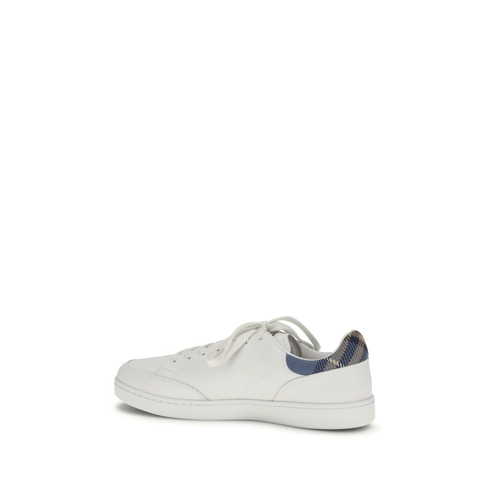 White Calf Leather Bos Taurus Low Top Sneakers