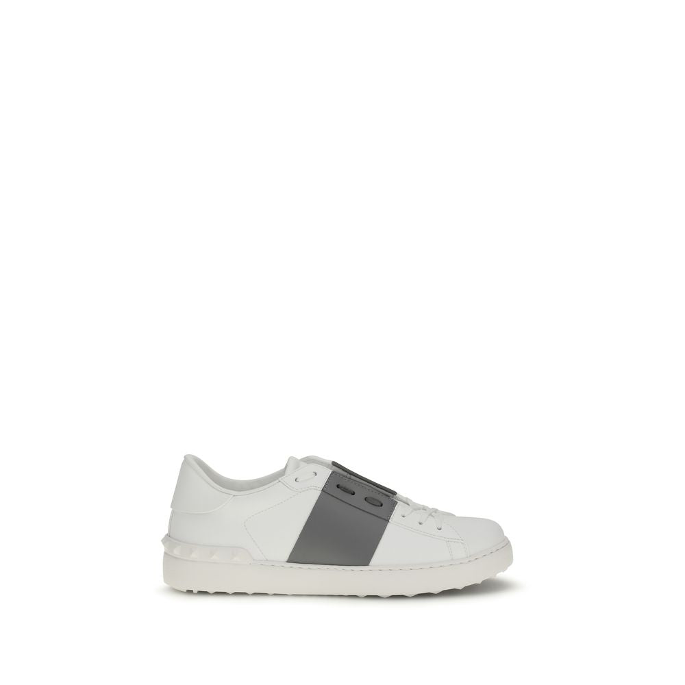 White Calf Leather Bos Taurus Low Top Sneakers