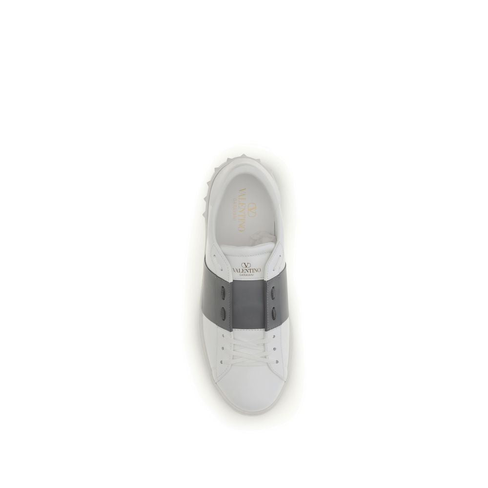 White Calf Leather Bos Taurus Low Top Sneakers