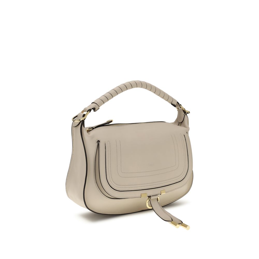 Beige Calf Leather Bos Taurus Shoulder Bag