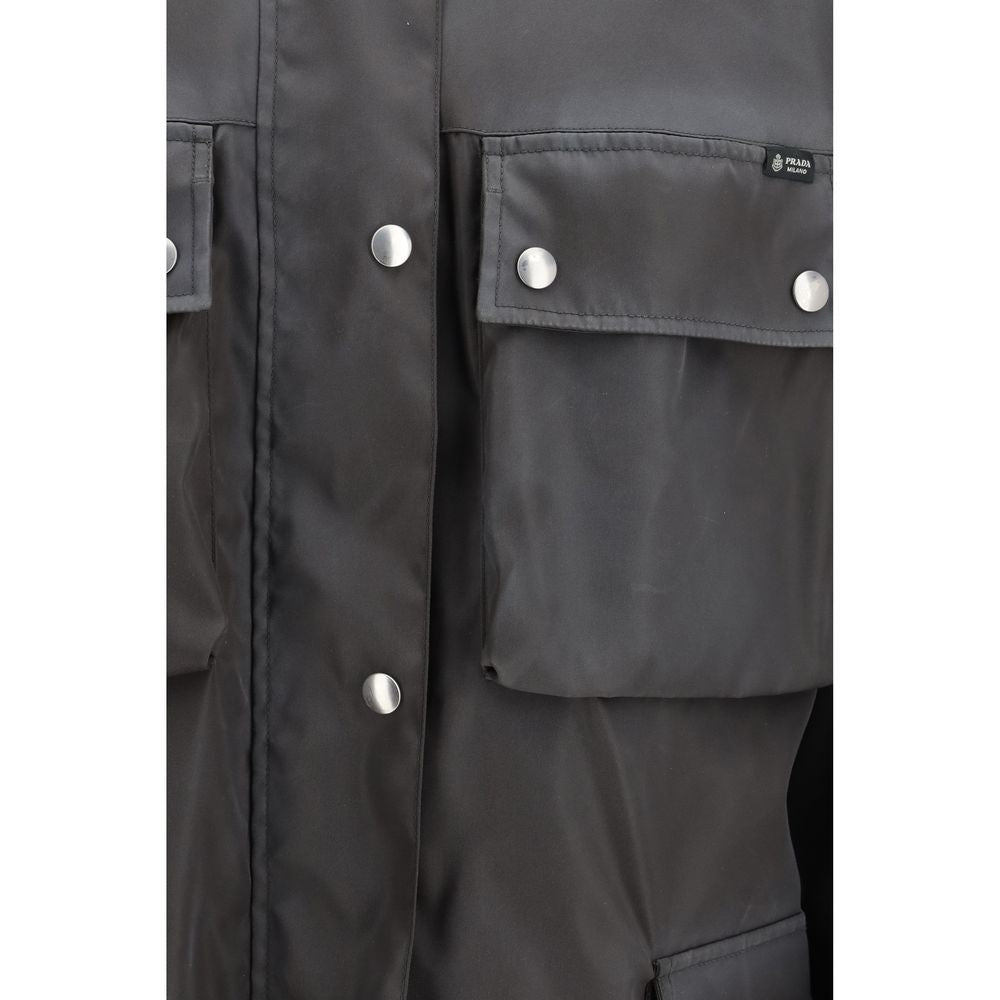 Gray Recycled Polyamide Shell Jacket