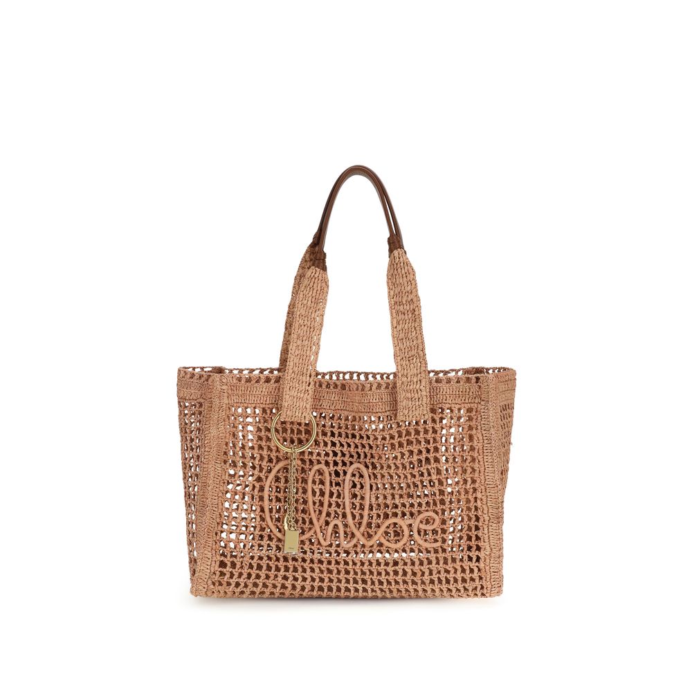 Beige Raffia Shoulder Bag