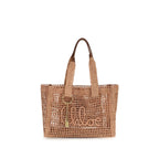 Beige Raffia Shoulder Bag