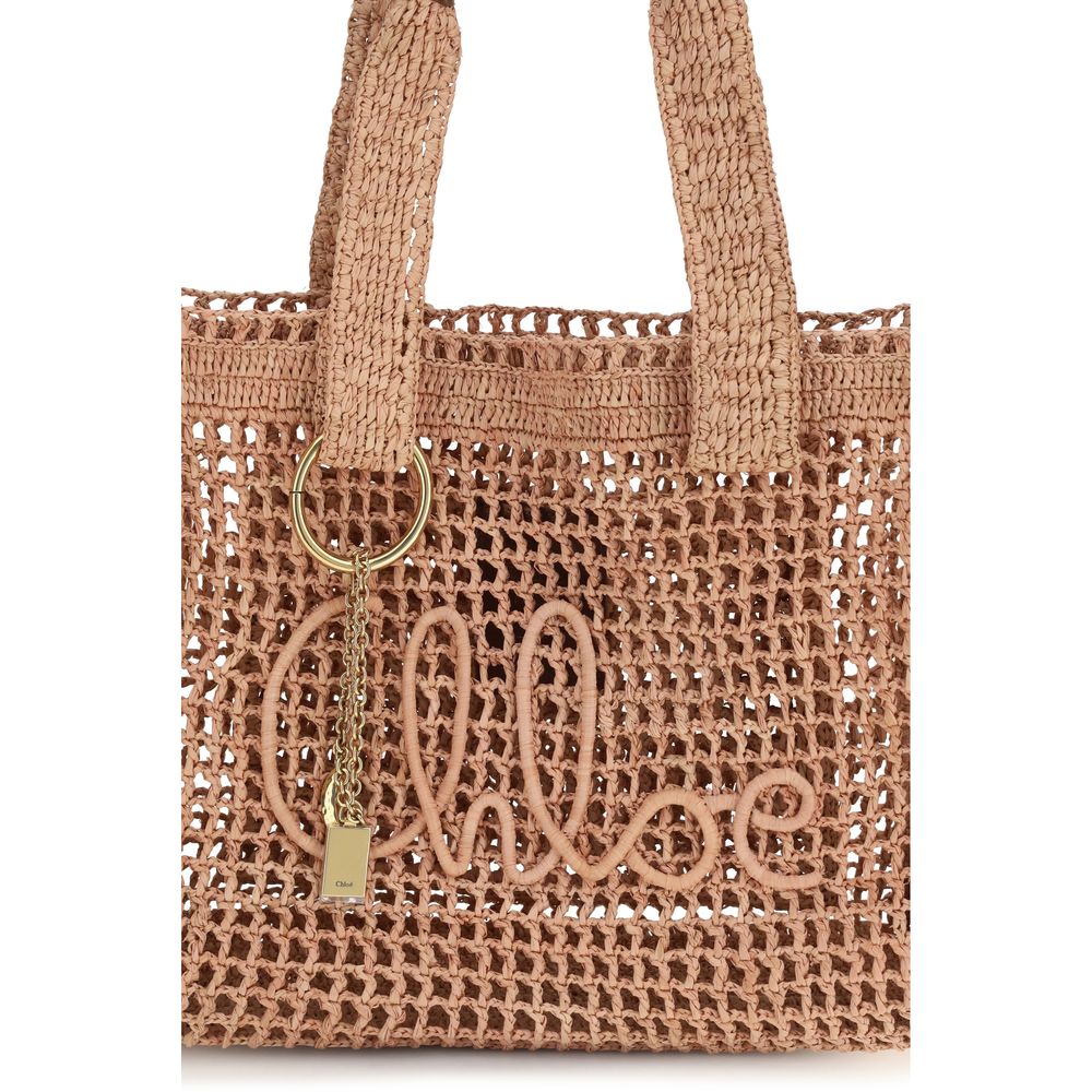 Beige Raffia Shoulder Bag