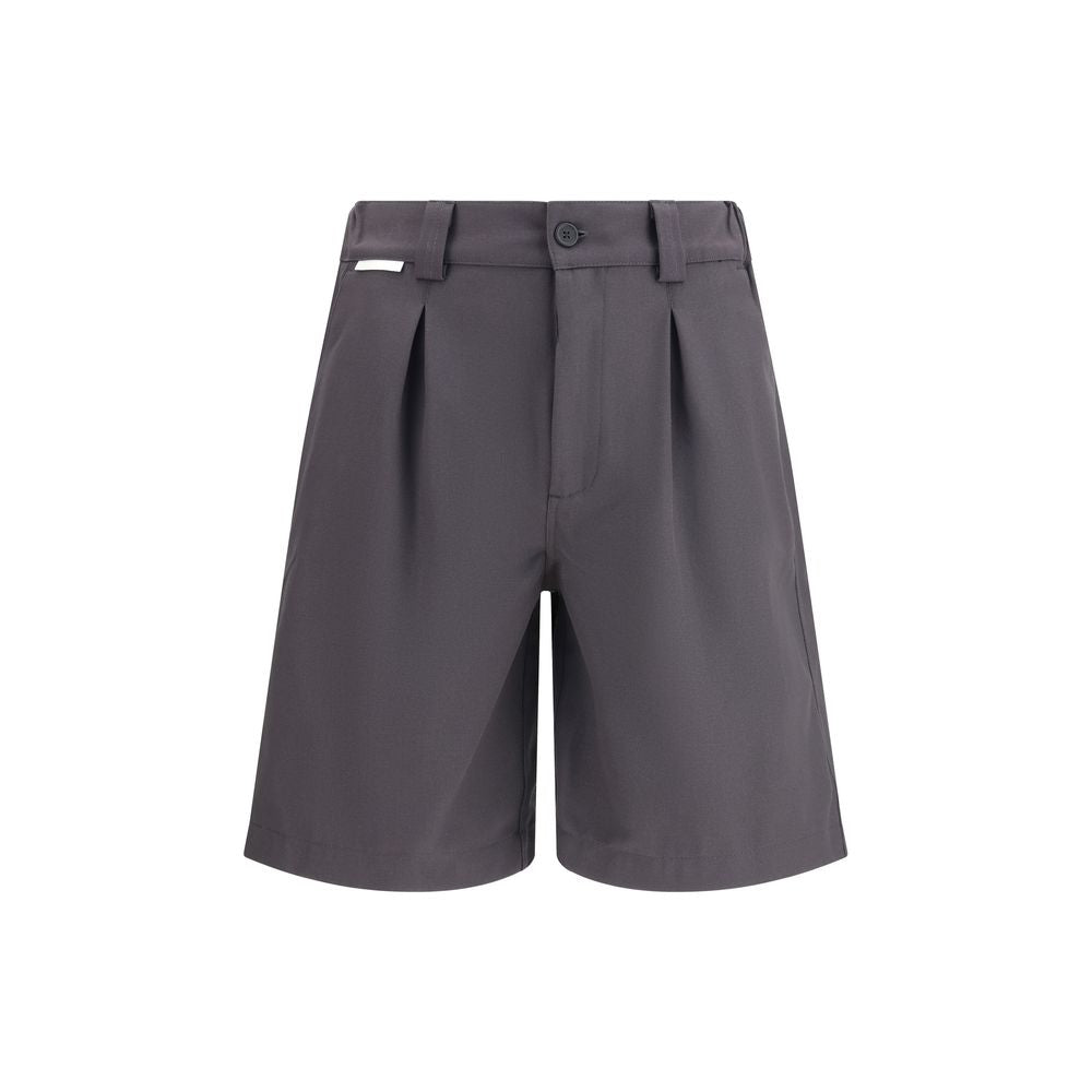 Gray Cotton Bermuda Shorts