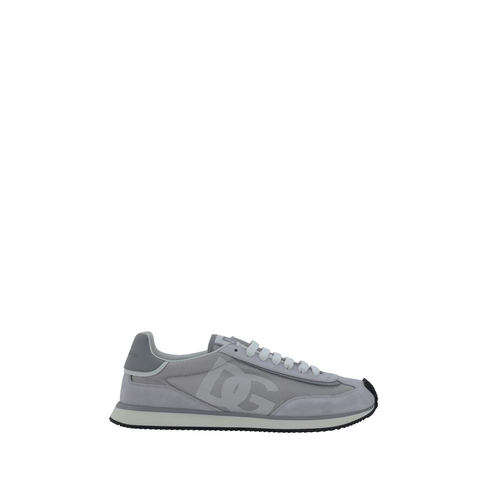 Gray Fabric Low Top Sneakers