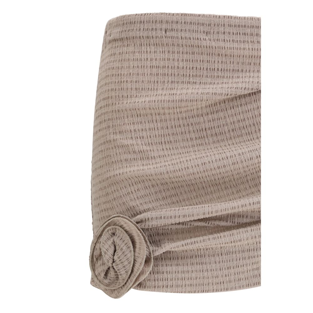 Brown Lyocell Mini Skirt