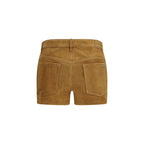 Beige Camel Hair  Bermuda Shorts