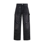Pantalon cargo en coton noir