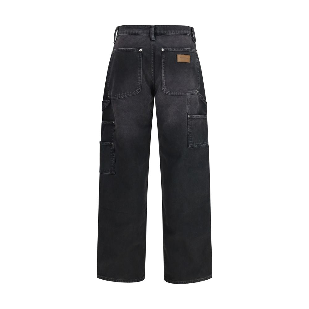Pantalon cargo en coton noir