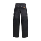Pantalon cargo en coton noir