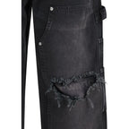 Pantalon cargo en coton noir