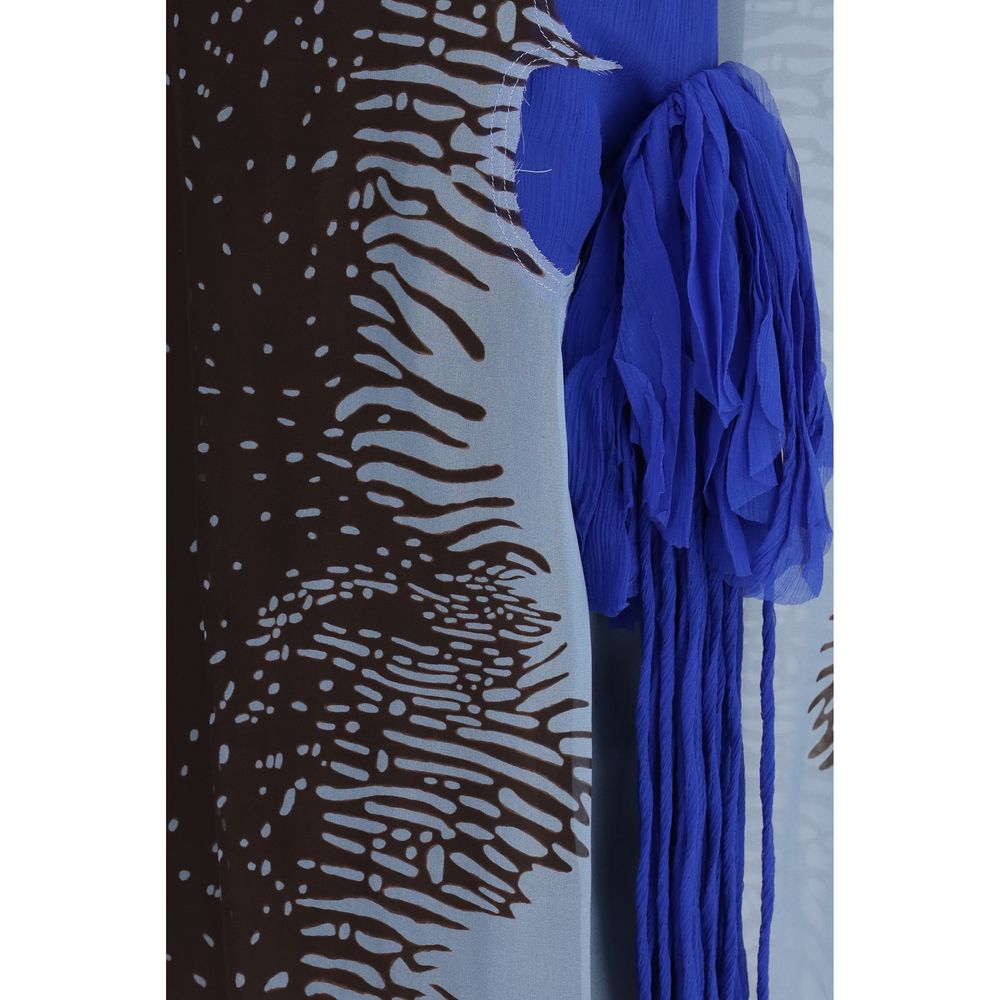 Multicolor Silk Cocktail Dress