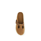 Brown Calf Leather Bos Taurus Mules