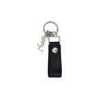 Black Calf Leather Bos Taurus Keychain