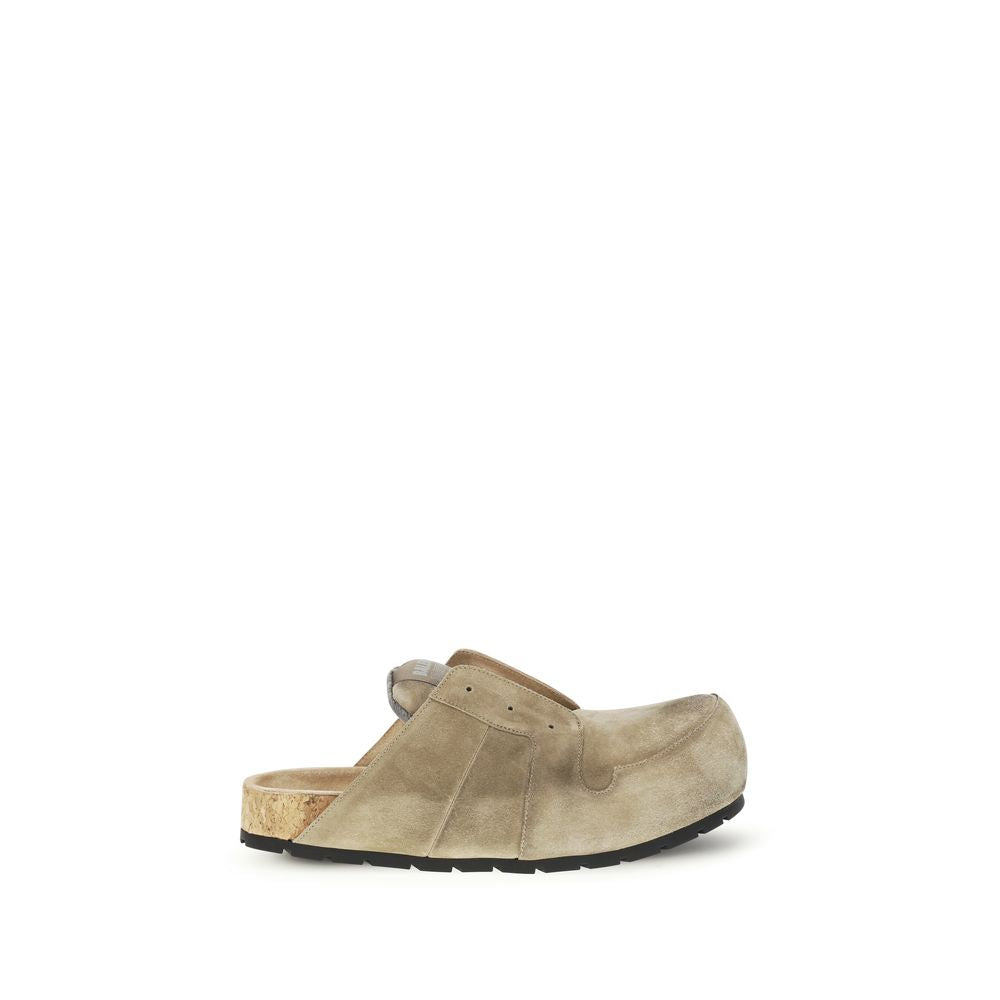 Beige Calf Leather Bos Taurus Mules