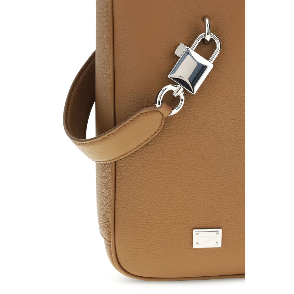 Brown Calf Leather Bos Taurus Handbag