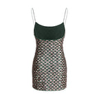 Multicolor Polyester Cocktail Dress