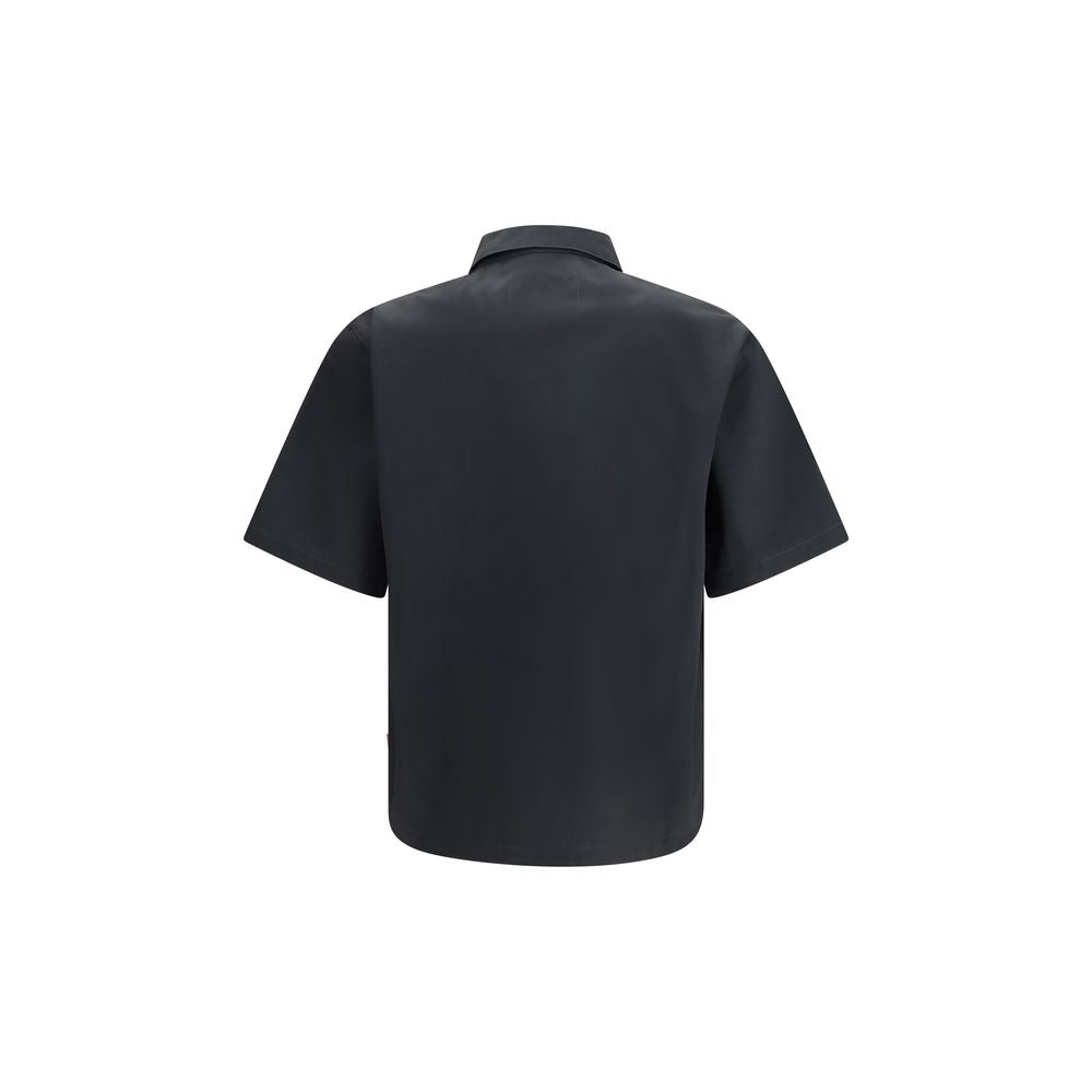 Black Cotton Shortsleeve Shirt