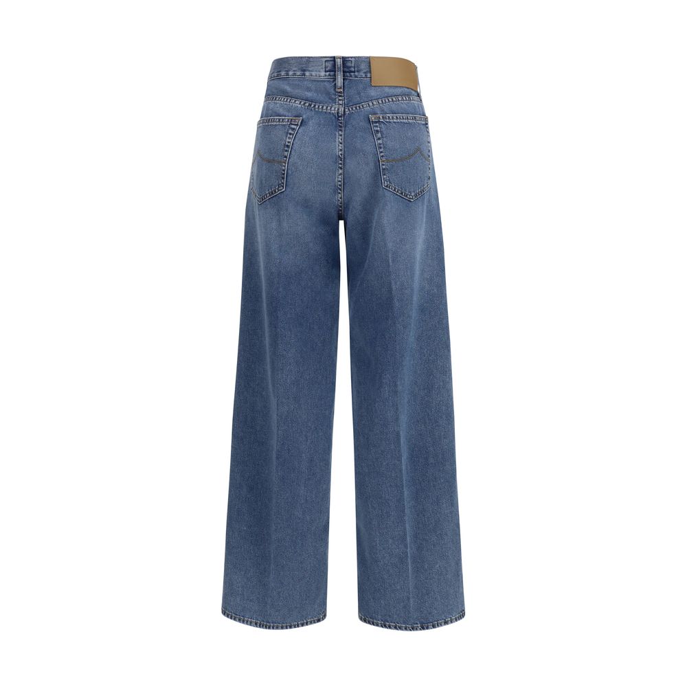 Blue Cotton Relaxed Fit Jeans
