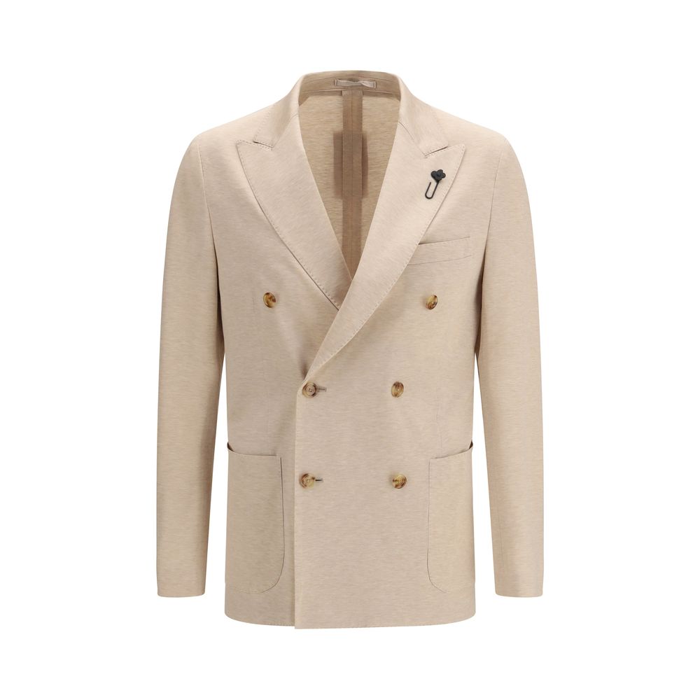 Beige Cotton Blazer