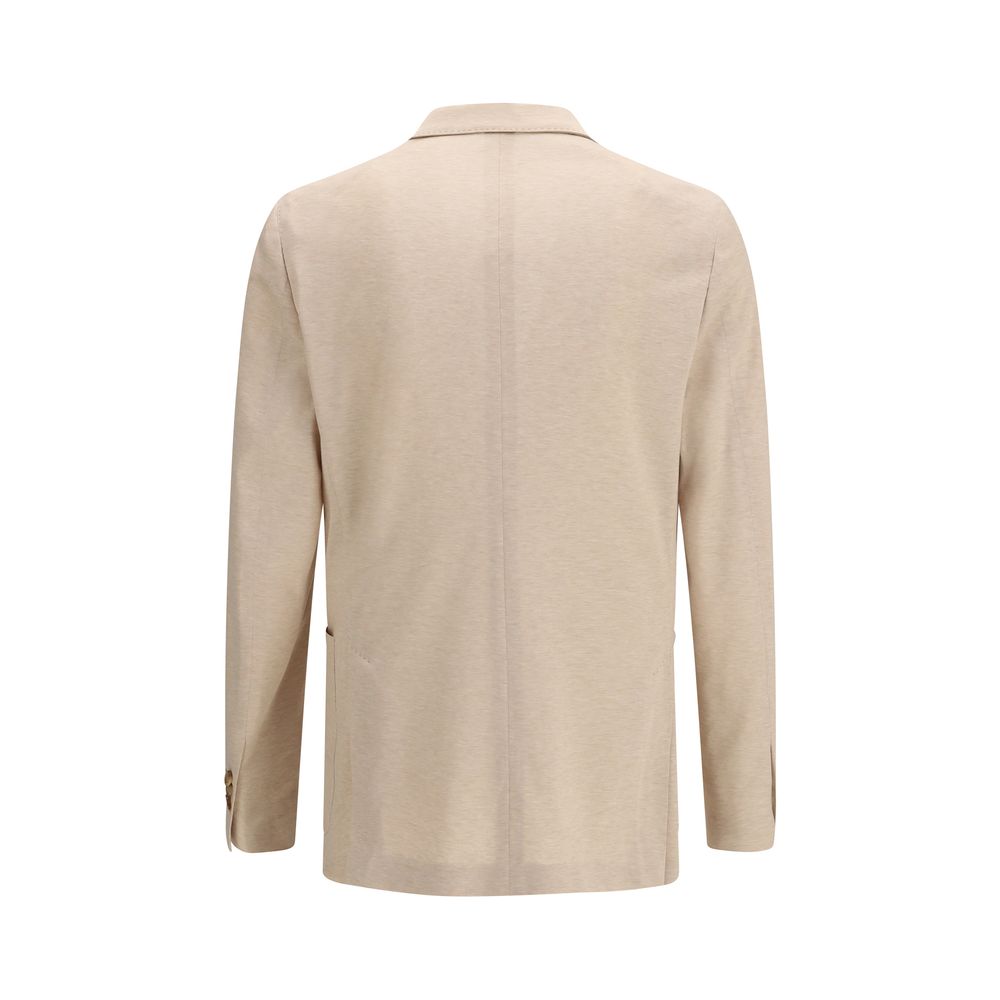 Beige Cotton Blazer