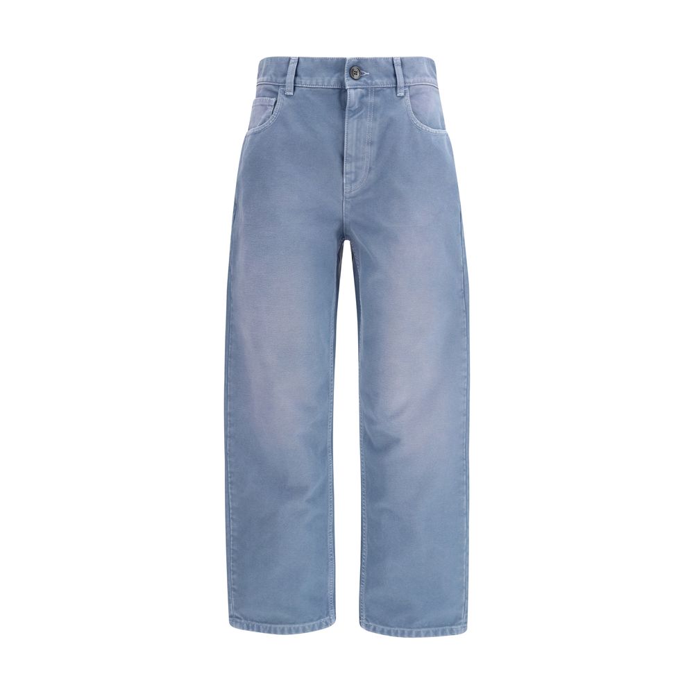 Blue Cotton Relaxed Fit Jeans