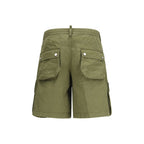 Bicolor Cotton Bermuda Shorts