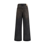 Black Cotton Relaxed Fit Jeans